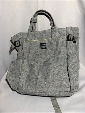 Hayner Grey Textured Tote Backpack